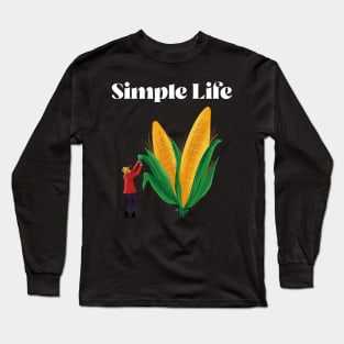 Simple Life Farmhouse Decor Autumn Long Sleeve T-Shirt